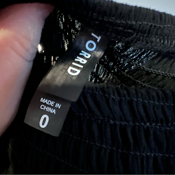 Torrid black smocked off-shoulder swim cover-up - Picture 5 of 5